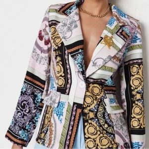 Missguided Lilac Tailored Patchwork Oversized Blazer - NWT
